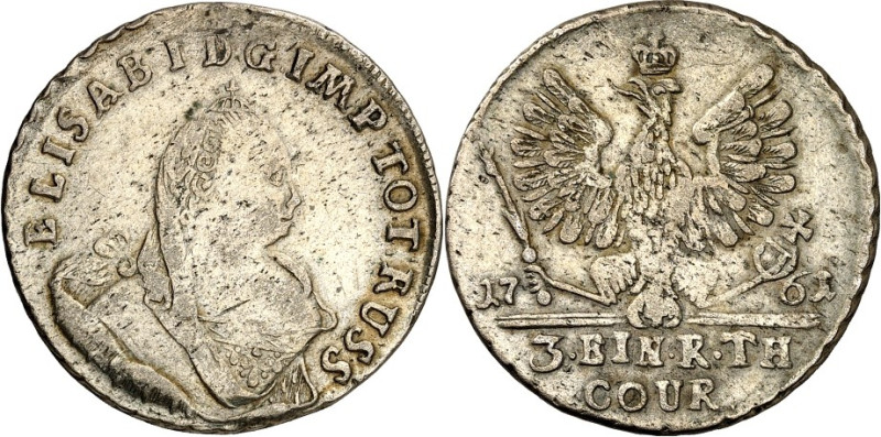 Brandenburg/-Preussen. 
Russische Okkupation 1759-1762. 1/3 Taler 1761 Königsbe...