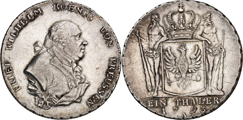 Brandenburg/-Preussen. 
Friedrich Wilhelm II. 1786-1797. Taler 1793A, Berlin. B...