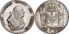 Brandenburg/-Preussen. 
Friedrich Wilhelm II. 1786-1797. Taler 1793A, Berlin. Brb. n.r. / Gekr. Wappen zwischen 2 wilden Männern. J.&nbsp; 25, v.Schr...