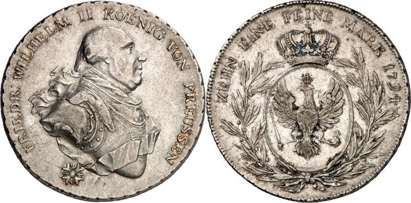 Brandenburg/-Preussen. 
Friedrich Wilhelm II. 1786-1797. Konv.-Taler 1794 o.Mzz...