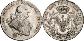Brandenburg/-Preussen. 
Friedrich Wilhelm II. 1786-1797. Konv.-Taler 1794 o.Mzz., Berlin, Handelsmünze für Süddeutschland. Brb. n.r. / Gekr. ovaler A...