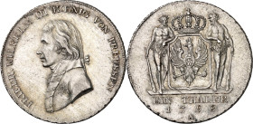 Brandenburg/-Preussen. 
Friedrich Wilhelm III. 1797-1806(-1840). Taler 1798 A, Berlin. Brb. n.l. / Gekr. Wappen zwischen 2 wilden Männern. J.&nbsp; 2...