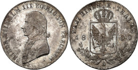 Brandenburg/-Preussen. 
Friedrich Wilhelm III. 1797-1806(-1840). 1/3&nbsp;Taler 1800&nbsp;A, Berlin. J.&nbsp; 28, Olding 107. . 

ss-vz