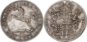 Braunschweig/-Calenberg-Hannover. 
Ernst August 1679-1698. Reichstaler 1682 Clausthal, 5 fach behelmtes Wappen/ Ross n.l., röm. Jz. W.&nbsp; 1957, Dv...