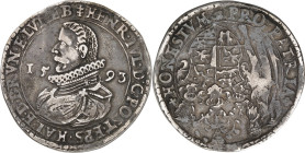 Braunschweig/-Wolfenbüttel. 
Heinrich Julius 1589-1613. Reichstaler 1593 Goslar. Brb. n. l. / Wilder Mann neben 3-fach behelmtem Wappen. W.&nbsp; 634...