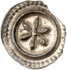 Markdorf, Freiherrschaft. 
Anonym um 1250/1270. Brakteat 0,45g. 6-blättr. Rosette, oben Winkelpunkt. Klein/Ulmer&nbsp; 254, Berger&nbsp; -&nbsp;. . ...