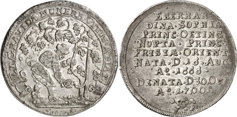 Ostfriesland, Grafschaft, -seit 1654/62 Fürstentum. 
Eberhardine Sophie von Ött...