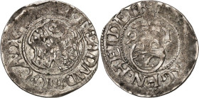 Pfalz, Kurlinie. 
Johann Casimir 1576-1592. Halbbatzen (2&nbsp;Kreuzer) 1591 Heidelberg. Wappen&nbsp;/ Reichsapfel mit Wert&nbsp;Z. Slg.Noss&nbsp; -&...