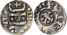 Sachsen, Herzogtum. 
Heinrich der Löwe 1139-1180. Pfennig 0,84g Bardowick HEINR.N , Fußkreuz mit 4 Punkten / Stil. Tempel. Häv.&nbsp; vgl. 719, Kilge...