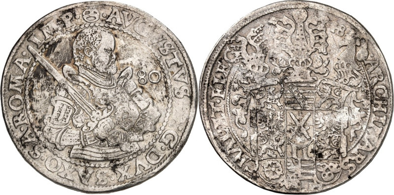 Sachsen, Albertinische Linie, nach 1547 Kurlinie. 
August 1553-1586. Reichstale...