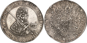 Sachsen, Albertinische Linie, nach 1547 Kurlinie. 
Johann Georg II. 1656-1680. Erbländ. Taler im Reichsfuß 1661 Mz C-R u. Eichel. Brb.im Kurornat n.r...
