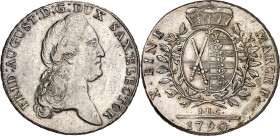Sachsen, Albertinische Linie, nach 1547 Kurlinie. 
Friedrich August III. 1763-1806(-1827). Konv.-Taler 1790 I.E.C.- Dresden. Kopf n.r.&nbsp;/ Kurwapp...