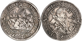 Sachsen/-Altenburg. 
Johann Philipp u. s. drei Brüder 1603-1625. Reichstaler 1623 Hüftbild n.r. / 3 Hüftbilder n.r. Slg.Merseb.&nbsp; 4169, Schnee&nb...