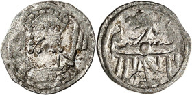 Schlesien/-Liegnitz, Stadt. 
Heller o.J.(ab 1430) 0,23g Brustbild des Petrus v.v./Adler. Fbg. 588, Saurma 182. . 

ss