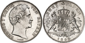 Bayern. 
Ludwig I. 1825-1848. Doppelgulden 1845. AKS 77, J. 63, Th. 89. . 

vz