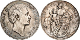 Bayern. 
Ludwig II. 1864-1886. Vereinstaler 1869 Madonna. AKS 176, J. 107. . 

l.Rf.,vz-