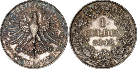 Frankfurt. 
Gulden 1848. AKS 12, J. 27. . 

feine Patina, vz-St