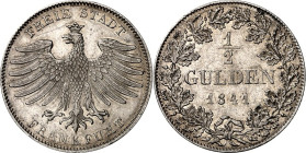 Frankfurt. 
1/2 Gulden 1841. AKS 15, J. 21. . 

l. Kratzer,vz