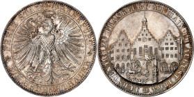 Frankfurt. 
Vereinstaler 1863 Fürstentag. AKS 45, J. 52, Th. 147. . 

vz-St