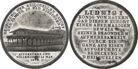ALTDEUTSCHE LÄNDER und ADEL, 1806-1918. 
BAYERN. 
Ludwig I. 1825-1848. Medaille 1842 (v. C. Rabausch) a.d. eiserne Überdeckung der Heilquellen in BA...