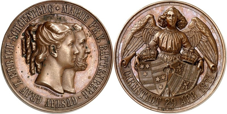 ALTDEUTSCHE LÄNDER und ADEL, 1806-1918. 
ERBACH-SCHÖNBERG. 
Gustav, Reichsgraf...