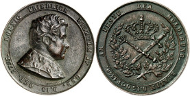 ALTDEUTSCHE LÄNDER und ADEL, 1806-1918. 
PREUSSEN Kgr.. 
Friedrich Wilhelm IV. 1840-1861. Eisengussmedaille 1840 (v. Cossmann) a. d. Berliner Huldig...