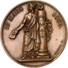 EUROPA. 
FRANKREICH. 
Juli-Revolution 1830. Medaille 1830 (v. Caunois) a.d. Votum d. 221 Abgeordneten vom 16. März gegen d. König. Weibl. Gestalt mi...
