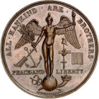 EUROPA. 
FRANKREICH. 
Juli-Revolution 1830. Medaille 1830 (v. Gayrard u. Caqu\'e9) a. d. Andenken an d. Juli-Revolution, Hommage Frankreichs an die ...
