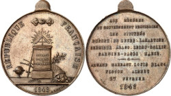 EUROPA. 
FRANKREICH. 
2. Republik 1848-1852. Medaille 1848 (v. A. Garnier) a.d. Bildung d. provisor. Regierung. Altar umgeben v. Symbolen d. Wissens...