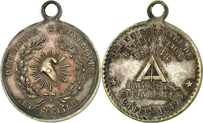 EUROPA. 
FRANKREICH. 
2. Republik 1848-1852. Medaille 1849 a.d. 1. Jahrestag d...