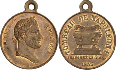 EUROPA. 
FRANKREICH. 
Napoleon III. 1852-1870. Medaille 1853 (o. Sign.) a.d. Errichtung d. Sarkophags für Napoleon I. im Invalidendom zu Paris. Mess...
