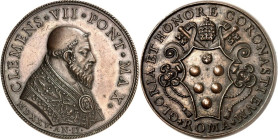 EUROPA. 
ITALIEN-Kirchenstaat. 
Klemens VII. 1523-1534. Medaille An.II (=1525) (o. Sign.). Brb. in Pluviale n.r. / GLORIA ET HONORE CORONASTI EVM Ti...