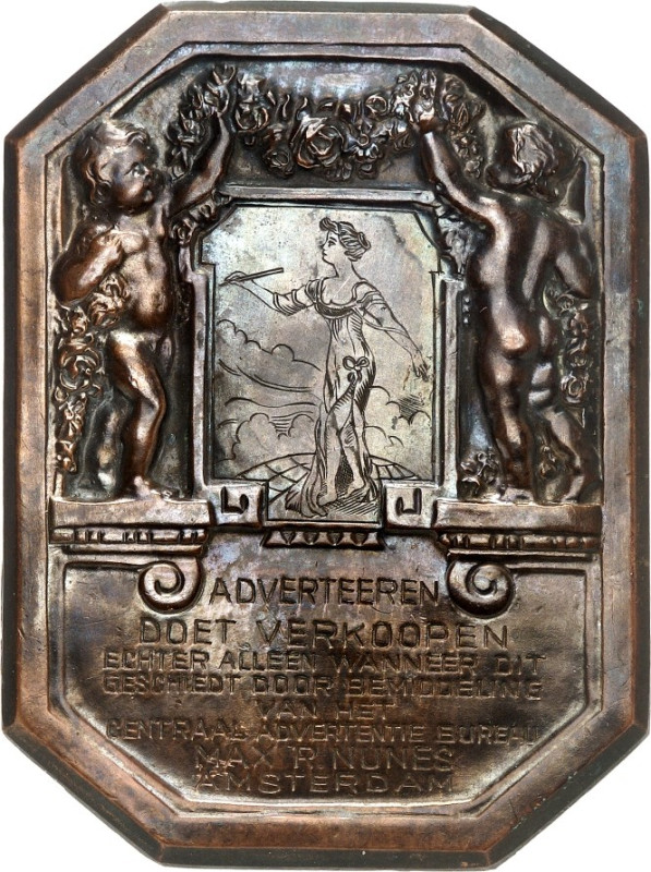 EUROPA. 
NIEDERLANDE - STÄDTE. 
AMSTERDAM. Plakette o.J. (um 1900) (o. Sign.) ...