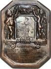 EUROPA. 
NIEDERLANDE - STÄDTE. 
AMSTERDAM. Plakette o.J. (um 1900) (o. Sign.) d. Annoncen-/Werbefirma (Advertentie Bureau) Max R. Nunes. ADVERTEEREN...
