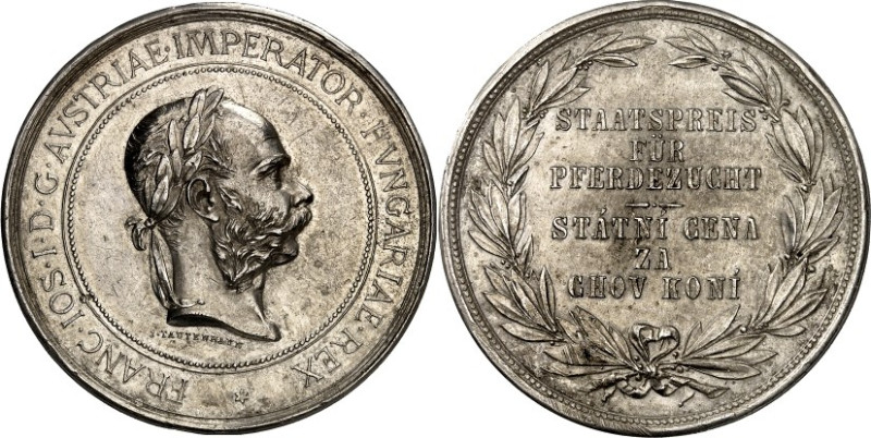EUROPA. 
ÖSTERREICH. 
Franz Joseph I. 1848-1916. Preismedaille o.J. (v. J. Tau...