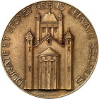STÄDTE. 
DEUTSCHE STÄDTE. 
ohne Ort. Medaille o.J. (o.&nbsp;Sign.) Kirchengebäude DURATE ET VOSMET REBUS SERVATE SECUNDIS. einseitig, Gelbbr-50mm. ....