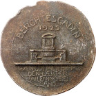STÄDTE. 
DEUTSCHE STÄDTE. 
BERCHTESGADEN. Eisenmodell d. Medaille 1925 Gedenkbrunnen(v. Ganghofer?) im Abschn.: WEN GOTT LIEB HAT / DEN LAESST ER / ...