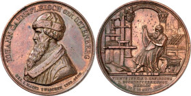 STÄDTE. 
DEUTSCHE STÄDTE. 
BERLIN. Medaille 1840 (o. Sign.) a. d. 400jährige Jubiläum d. Erfindung d. Buchdruckerkunst, BERLIN, am 25.-26. September...