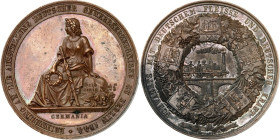 STÄDTE. 
DEUTSCHE STÄDTE. 
BERLIN. Medaille 1844 (v. Lorenz und Schilling) auf die Ausstellung deutscher Gewerbeerzeugnisse. Germania sitzt auf eine...