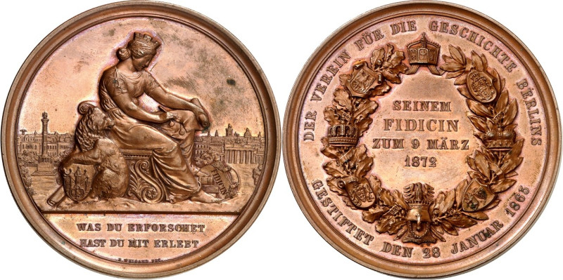 STÄDTE. 
DEUTSCHE STÄDTE. 
BERLIN. Medaille 1872 (v. E. Weigand) a.d. 50 jähr....