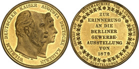 STÄDTE. 
DEUTSCHE STÄDTE. 
BERLIN. Medaillen (2 Stück) 1879 (sign. CA) a. d. Gewerbe-Ausstellung u. zur Erinnerung a.d. Goldene Hochzeit d. Deutsche...