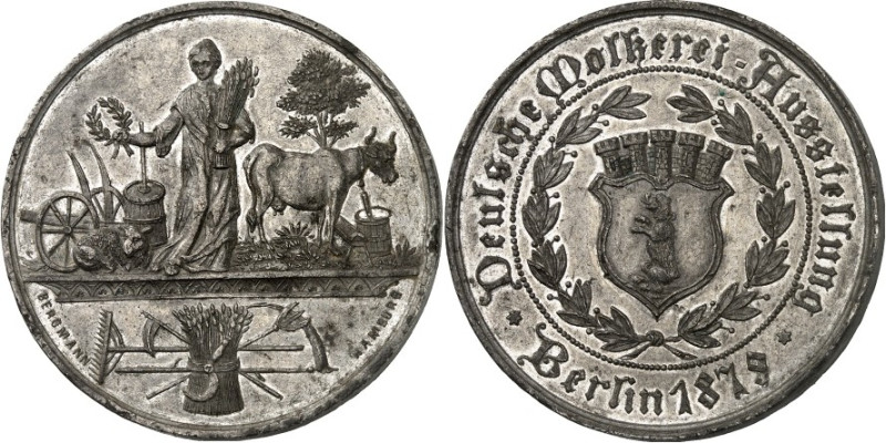 STÄDTE. 
DEUTSCHE STÄDTE. 
BERLIN. Medaille 1879 (v. Bergmann, Hamburg) a.d. D...