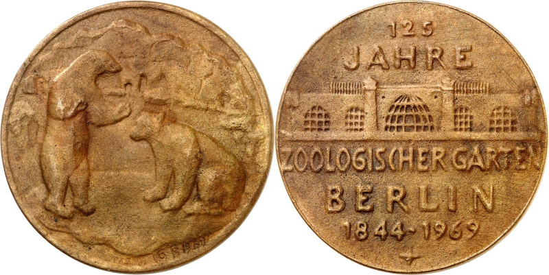 STÄDTE. 
DEUTSCHE STÄDTE. 
BERLIN. Medaille 1969 (v. G. Bergmann) a.d. 125jähr...