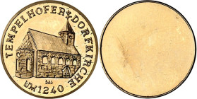STÄDTE. 
DEUTSCHE STÄDTE. 
BERLIN. Goldmedaille o.J. a.d. Tempelhofer Dorfkirche. Au-20mm, 3,4g (585). . 

GOLD St