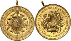 STÄDTE. 
DEUTSCHE STÄDTE. 
BREMEN. Medaille 1881 (v.&nbsp;H.Held) Vereinigte Norddeutsche Liedertafeln, a. d. 50-jähr. Jubiläum, am 16.-18. Juli. St...
