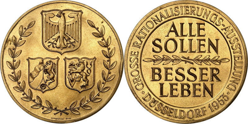 STÄDTE. 
DEUTSCHE STÄDTE. 
DÜSSELDORF. Medaille 1953 (sign.&nbsp;F, b.&nbsp;Ho...