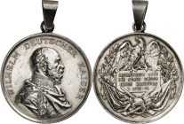 STÄDTE. 
DEUTSCHE STÄDTE. 
EMDEN. Medaille 1895 (b.&nbsp;Loos) a. d. Sedanfeier, am 2.&nbsp;September, den Emdener Kriegern. Brb. WILHELM&nbsp;I. in...