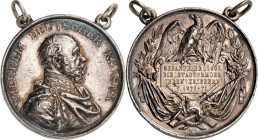 STÄDTE. 
DEUTSCHE STÄDTE. 
EMDEN. Medaille 1895 (o.&nbsp;Sign.) d. Emdener Kriegern, a. d. Sedanfeier. Brb. WILHELM&nbsp;I. in Uniform m.&nbsp;Mante...