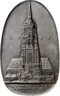 STÄDTE. 
DEUTSCHE STÄDTE. 
FRANKFURT am Main. Plakette 1957 (v. P. Lipp, b. Buderus) Kaiserdom. Ansicht d. Doms mit Blick auf den Turm. eins. Fe-Gus...