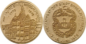 STÄDTE. 
DEUTSCHE STÄDTE. 
GROSSALMERODE. Medaille 1975 200 Jahre Stadt. Ansicht des Rathauses mit angrenzender Bebauung / Siegel, G. Ton-50mm. . 
...